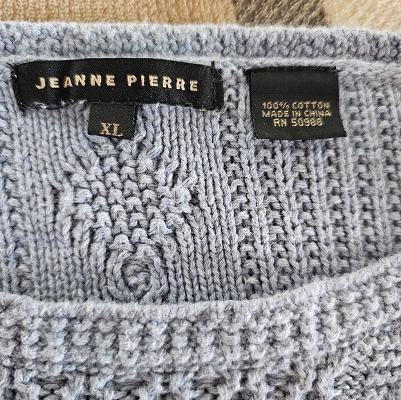 JEANNE PIERRE Soft Blue Cable Knit Sweater - Picture 5 of 8